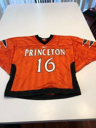 Game Worn Princeton Tigers Lacrosse Lax Jersey Size Xl Reebok 16