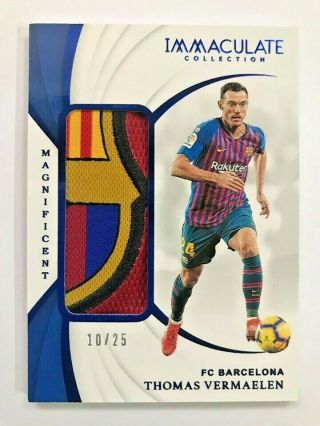 2018 - 19 Immaculate Sapphire Magnificent Barcelona Logo Thomas Vermaelen 10/25