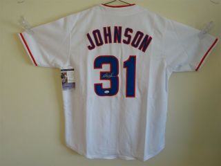Davey Johnson Signed Auto Chicago Cubs White Jersey Jsa Autographed