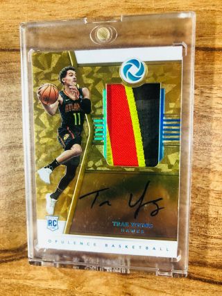 18 - 19 Opulence Trae Young Rookie Patch Auto RPA Platinum True 1/1 Hawks 2