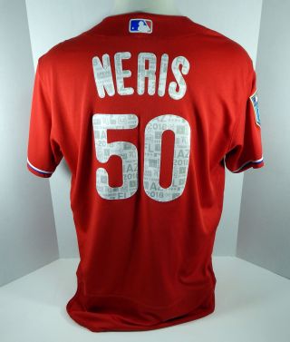 2018 Philadelphia Phillies Hector Neris 50 Game Red St Jersey