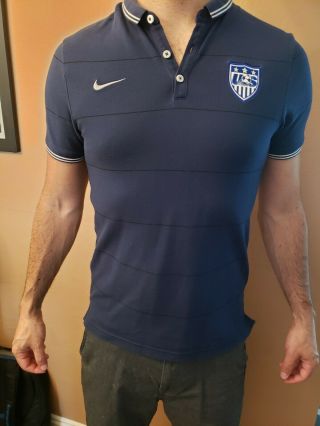 Nike United States Soccer Usa Mens Polo Shirt M Womens World Cup Uswnt Collared