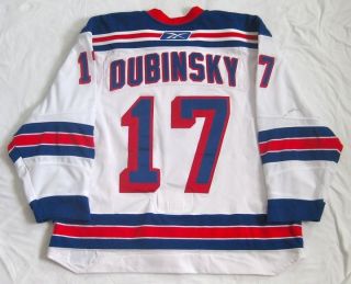 Brandon Dubinsky 2007 - 08 Rookie York Rangers Game - Worn Jersey Team Usa