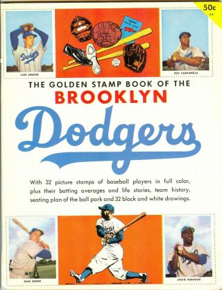 1955 Golden Stamp Book Of The Brooklyn Dodgers