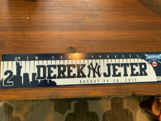 Derek Jeter Game Locker Room Nameplate With Mlb Hologram
