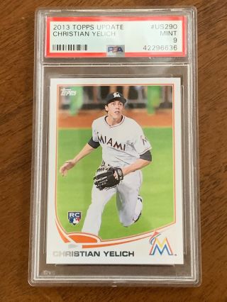 2013 Topps Update Christian Yelich Us290 Psa 9 Rc Rookie