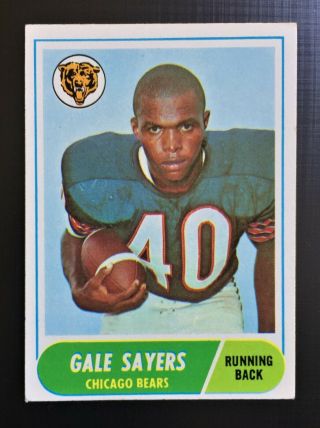 1968 Topps Gale Sayers Chicago Bears 75 Football Card