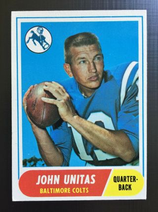 1968 Topps Johnny Unitas Baltimore Colts 100 Football Card