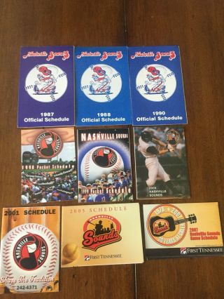1987 - 2014 Aa/pcl Nashville Sounds Baseball Schedules - 15 Diff