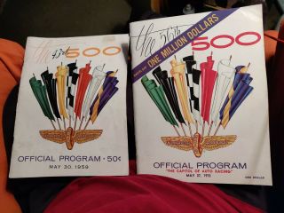 1959 And 1972 Indy 500 Official Racing Program