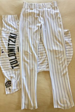 Yankees SS Troy Tulowitzki Game Worn 2009 Jersey Pants Rockies Team COAs 10