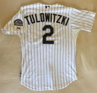 Yankees SS Troy Tulowitzki Game Worn 2009 Jersey Pants Rockies Team COAs 3