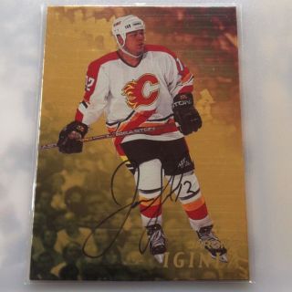 98/99 Be A Player Jarome Iginla Calgary Flames Certified Gold Auto 18 Nhl