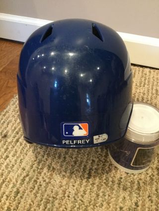 Mike Pelfrey York Mets 2011 Game Batting Helmet MLB FJ088258 Pitcher 5