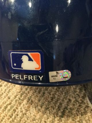 Mike Pelfrey York Mets 2011 Game Batting Helmet MLB FJ088258 Pitcher 6