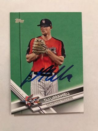 Dj Lemahieu Signed Autographed 2017 Topps All Star Card Rockies York Yankees