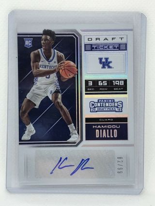 Hamidou Diallo /99 Rookie Auto 2018 - 19 Contenders College Draft Ticket Rc