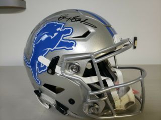 Barry Sanders Signed Detroit Lions Full Size Speed Flex Helmet - Beckett