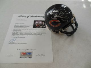 Walter Payton Signed Autographed Chicago Bears Mini Helmet W/ Psa Dna