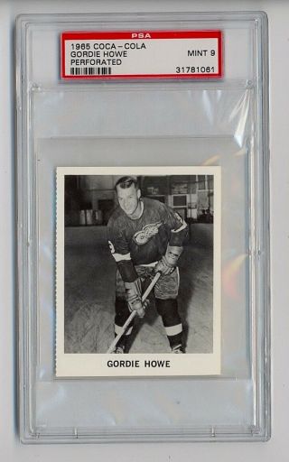 1965 - 66 Coca - Cola Gordie Howe 43 (perforated) Psa Graded 9 Only 6 Higher