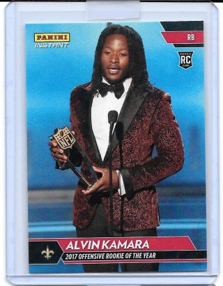 2017 Panini Nfl Honors 560 Alvin Kamara Off.  Roy Rookie Of The Year " 1 Of 85 "