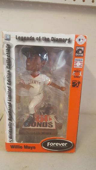 Willie Mays San Francisco Giants Rare Legends Of " The Diamond " Forever Bobblehead