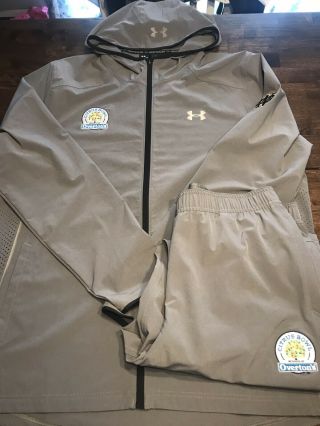 Notre Dame Football Team Issued Citrus Bowl Warm Up Suit Sz Xl