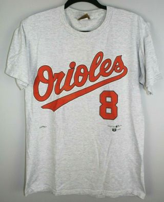 Vintage 1995 Nutmeg Baltimore Orioles 8 Cal Ripken Jr Shirt Sz Medium Hof