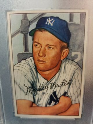 1952 Bowman Mickey Mantle 101 PSA 7 Baseball Card 2