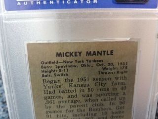 1952 Bowman Mickey Mantle 101 PSA 7 Baseball Card 7