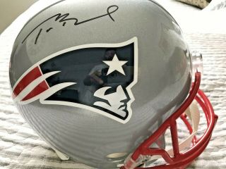 3 Days $899 Tom Brady Bold Signed Fullsize Patriots Helmet Mounted Memories Card