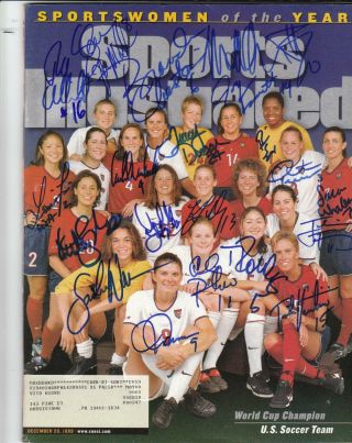 1999 Womens World Cup Fifa Signed Si Sports Illustrated Mia Hamm Alex Morgan