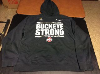 Nike Men’s Ohio State University Buckeye Strong Black Hoodie Size Large