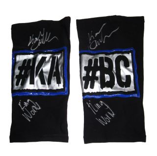 WWE KARL ANDERSON RING WORN SIGNED THE CLUB TRUNKS & PADS WITH PICTURE PROOF 3