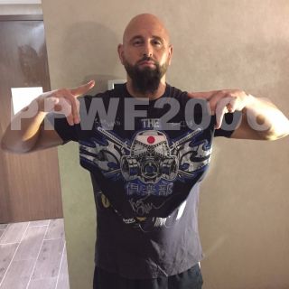 WWE KARL ANDERSON RING WORN SIGNED THE CLUB TRUNKS & PADS WITH PICTURE PROOF 4