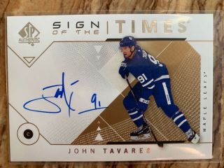 2018 - 19 Sp Authentic Sign Of The Times Auto John Tavares Group A Ssp