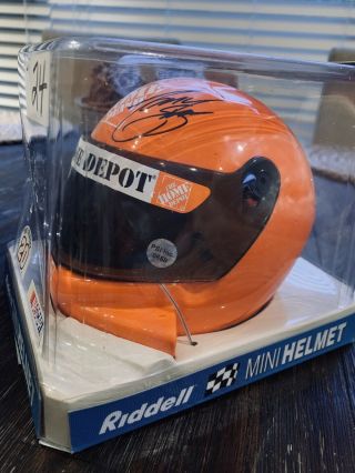 Tony Stewert Signed Riddell Home Depot Mini Helmet With Psi,  Nib