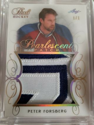 2017 - 18 Leaf Pearl Hockey Peter Forsberg Pearlescent Patch 1/1