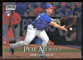 2019 Topps Stadium Club Chrome Rookie Scc76 Pete Alonso Rc Ny Mets