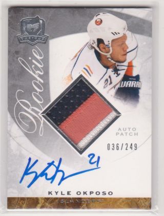 2008 - 09 Ud The Cup Kyle Okposo Auto Patch Jersey 3 Color Rookie Rc 36/249