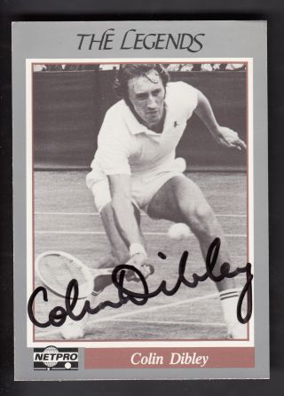 Colin Dibley Autographed 1993 Netpro The Legends Tennis Trading Card Jsa