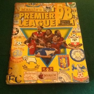 Merlins 1998 Premier League Sticker Album Complete