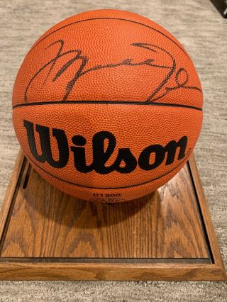 Michael Jordan Autographed Wilson Basketball Upper Deck Letter Of Authenticity