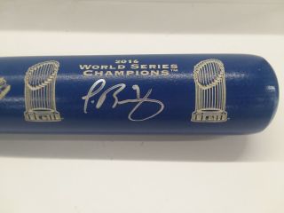 Javier Baez Chicago Cubs Signed Autograph D 500 2016 World Series Bat