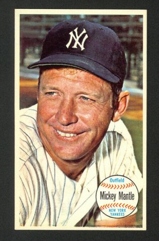 1964 Topps Giants Mickey Mantle 25 - York Yankees - Nm - Mt