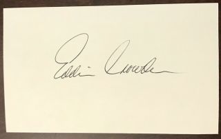 Eddie Crowder Signed 3x5 Card.  Oklahoma Sooners Qb Legend.  Dec 2008