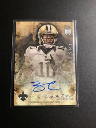 2014 Topps Inception Rc Auto (on Card) Brandin Cooks