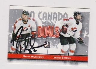 2007 Itg Oh Canada Haley Wickenheiser Team Canada Autographed Card