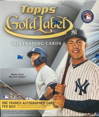 2018 Topps Gold Label Baseball Mlb Hobby Box