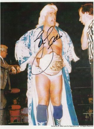 Ric Flair Autographed Wrestling Photo.  Highspots.  Wwe Njpw Aew